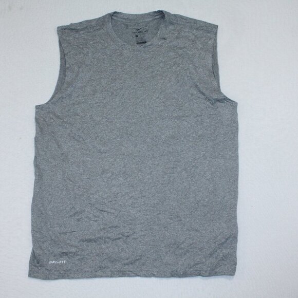 The Nike Tee Men Gray Dri Fit Tank Sleeveless Athletic Cut Size XL - Picture 1 of 8